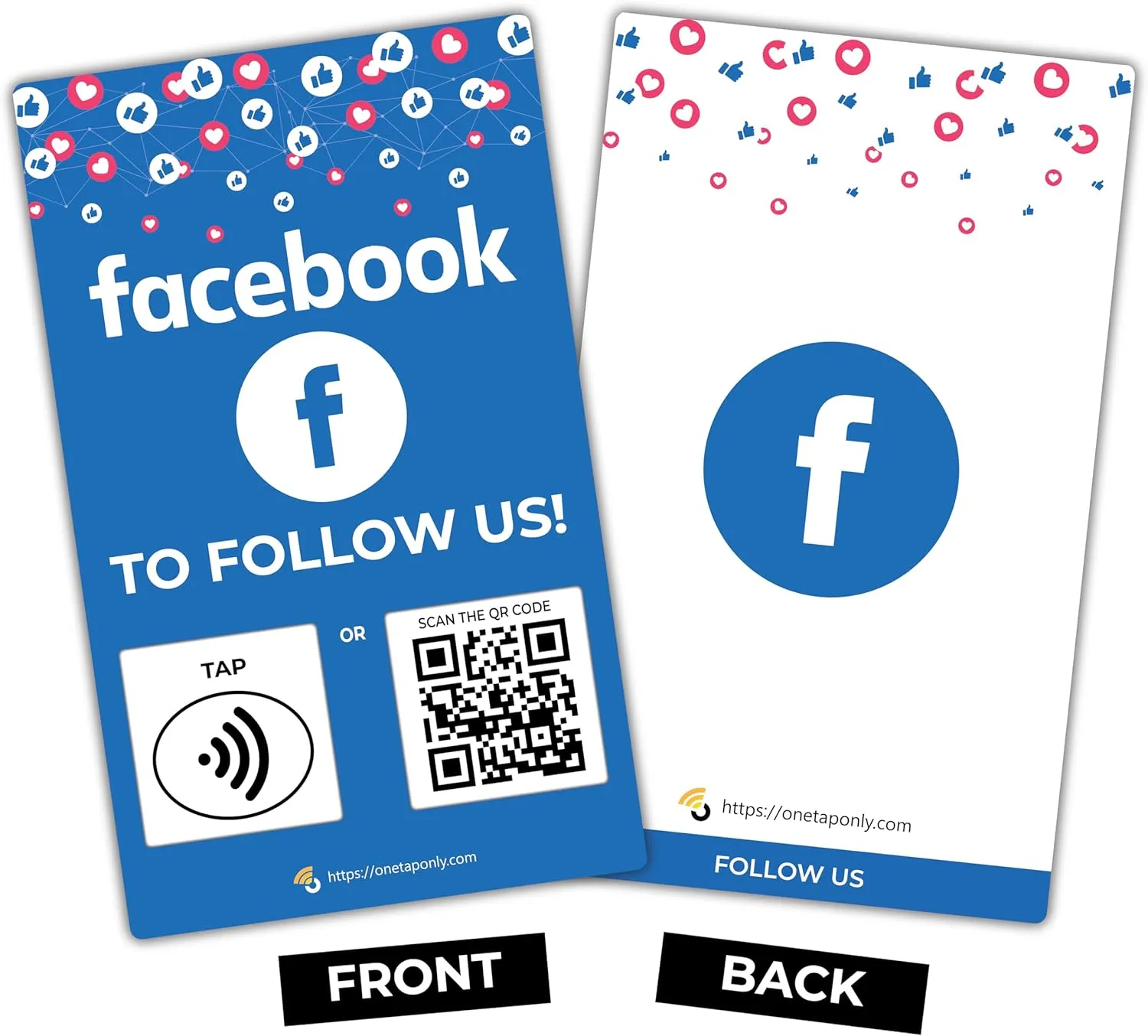 1 Unit Social Facebook | Review QR Code | Contactless review card | NFC Tap Card | Unlimited Use (1-Facebook Card)