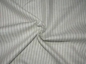 100% Linen Fabric 60s lea ~ Brown/Ivory Stripe -58" Wide by The Yard