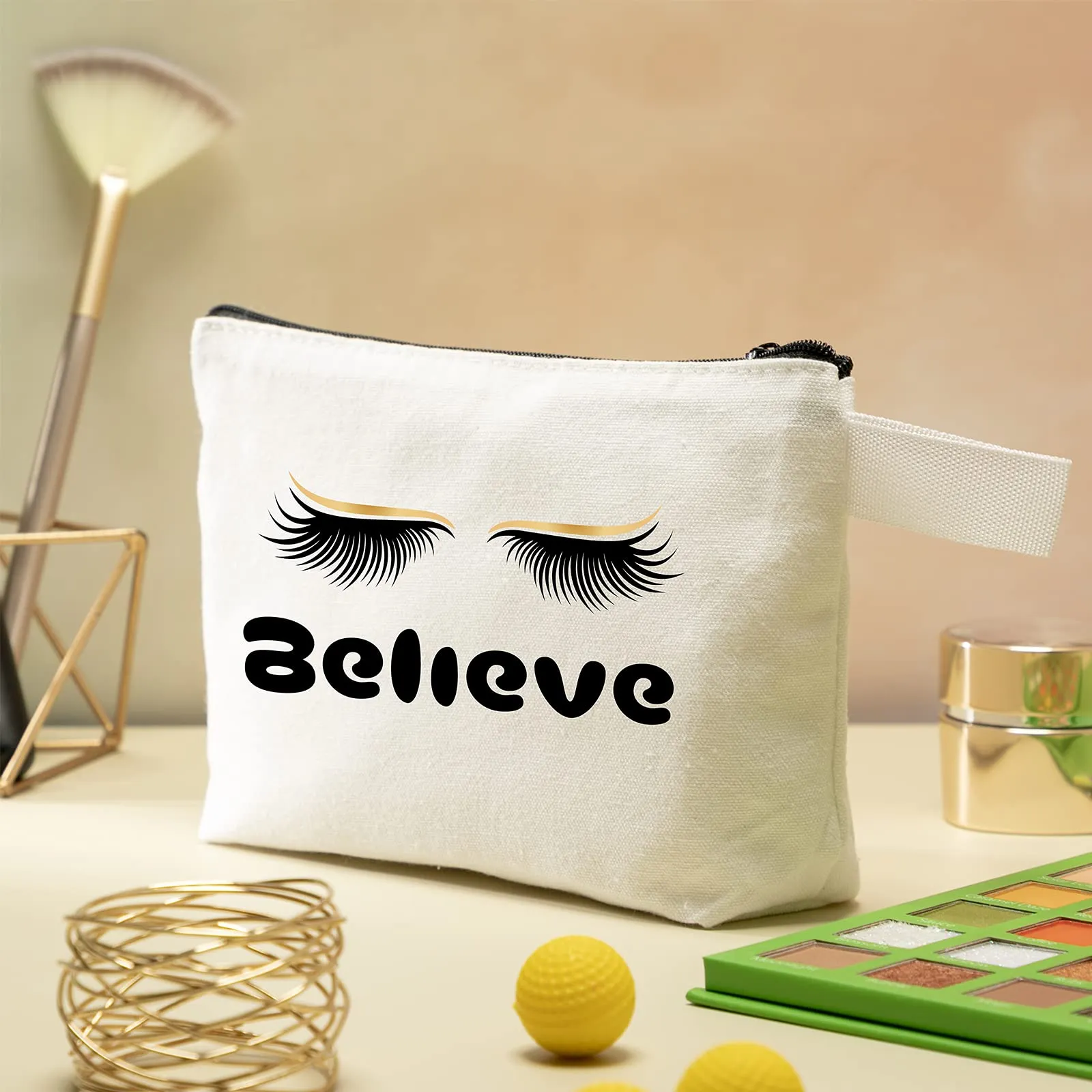 12 Pack Blank Canvas Makeup Bags Bulk DIY Craft Zipper Pencil Pouch Bag Multipurpose Cosmetic Toiletry Pouch Organizer Case for Travel Storage Sublimation, 7.5 x 5.1 x 1.8 Inch