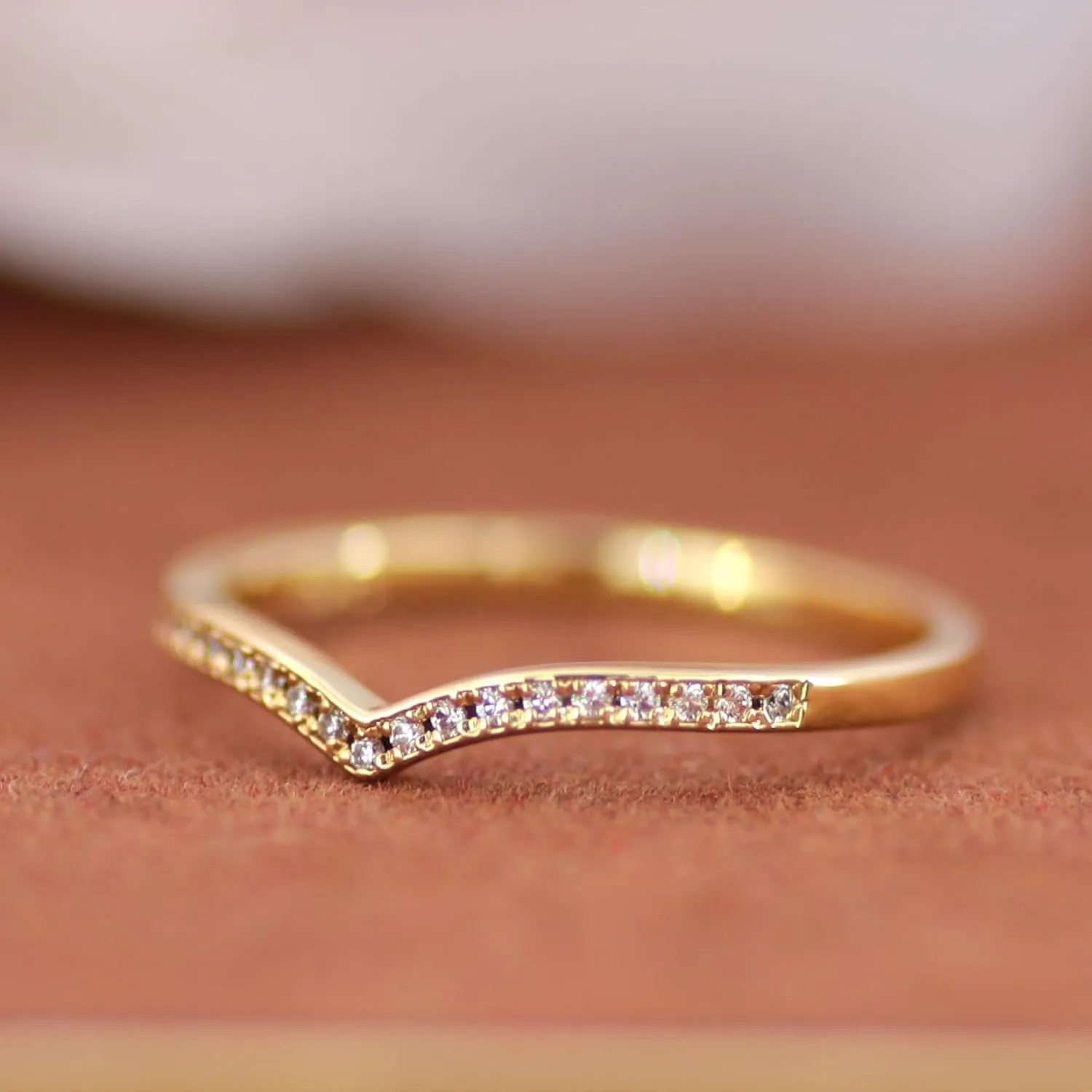 14K Solid Gold Moissanite Wedding Bands, 2mm Stacking Rings, 14K Gold Eternity Bands for Women