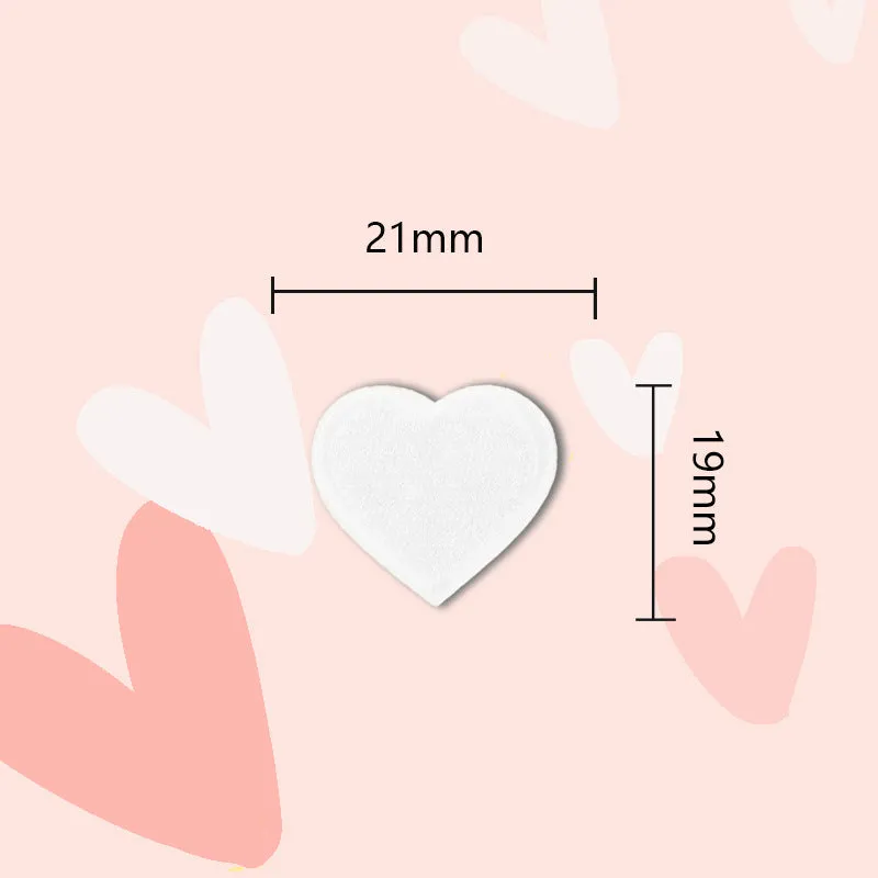 15 Colors Love Heart Self-Adhesive Embroidered Patches 30 Pack(Small   Large)