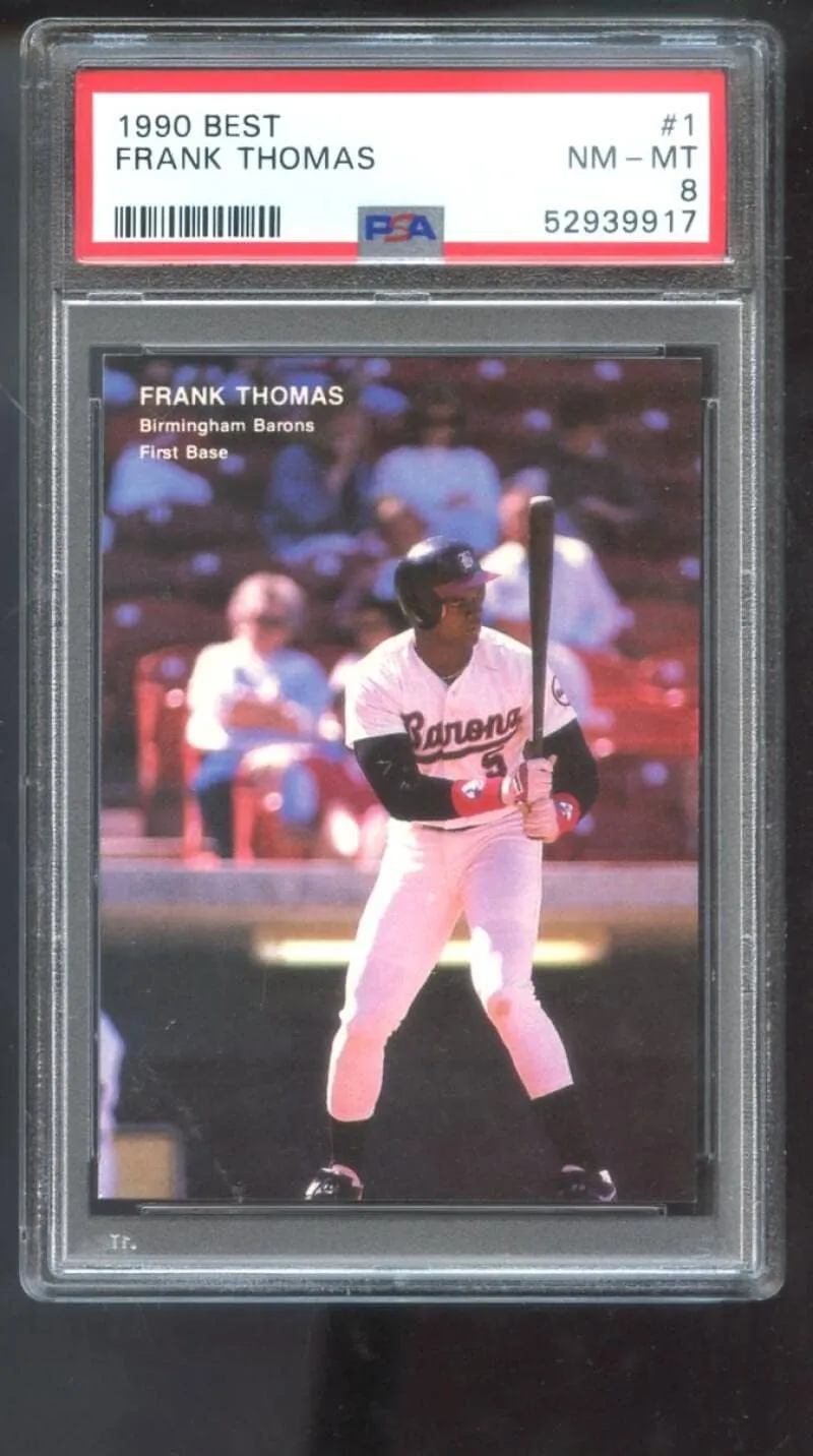 1990 Best #1 Frank Thomas ROOKIE RC PSA 8 Graded Baseball Card MLB Barons Minor League