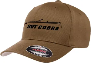 1994-98 Ford SVT Cobra Mustang Convertible Classic Outline Design Flexfit 6277 Athletic Baseball Fitted Hat Cap