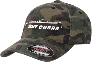 1994-98 Ford SVT Cobra Mustang Convertible Classic Outline Design Flexfit 6277 Athletic Baseball Fitted Hat Cap