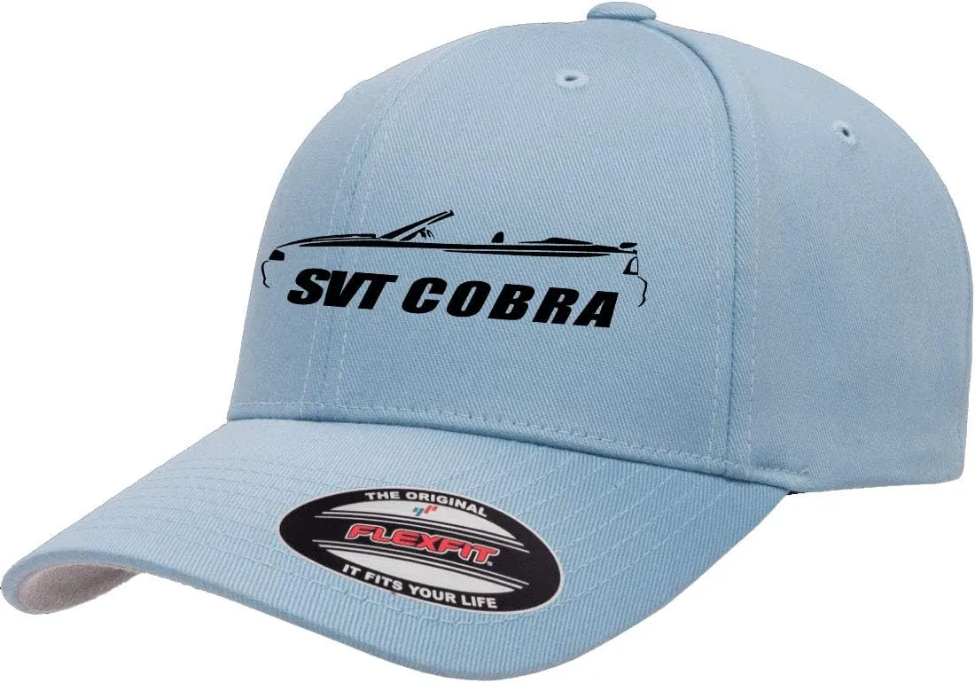 1994-98 Ford SVT Cobra Mustang Convertible Classic Outline Design Flexfit 6277 Athletic Baseball Fitted Hat Cap