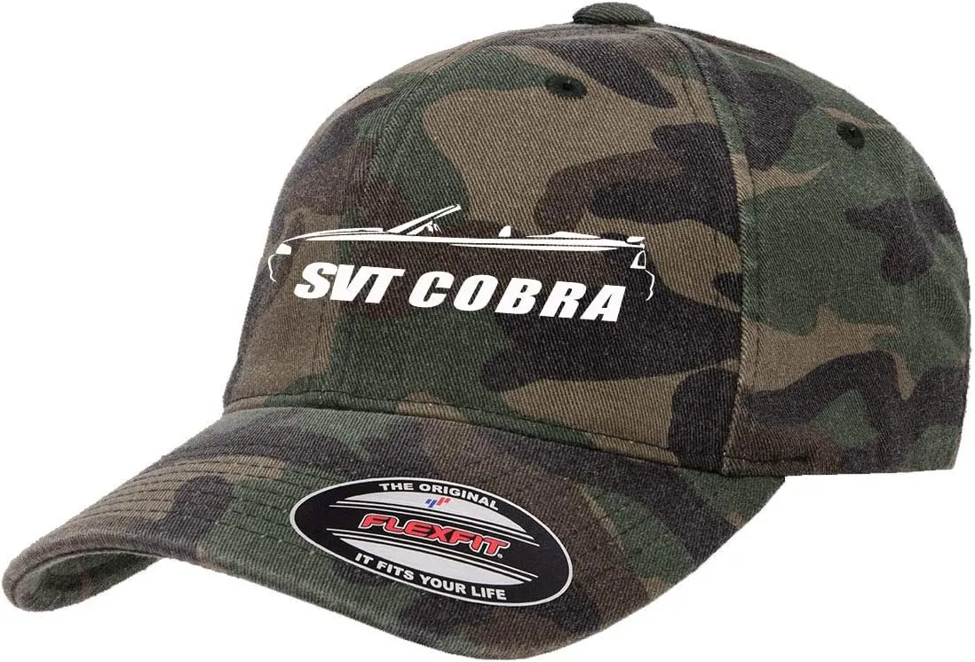 1994-98 Ford SVT Cobra Mustang Convertible Classic Outline Design Flexfit 6277 Athletic Baseball Fitted Hat Cap
