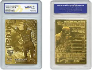 1997 Skybox Z-Force Michael Jordan 23K Gold Card - Graded Gem-Mint 10