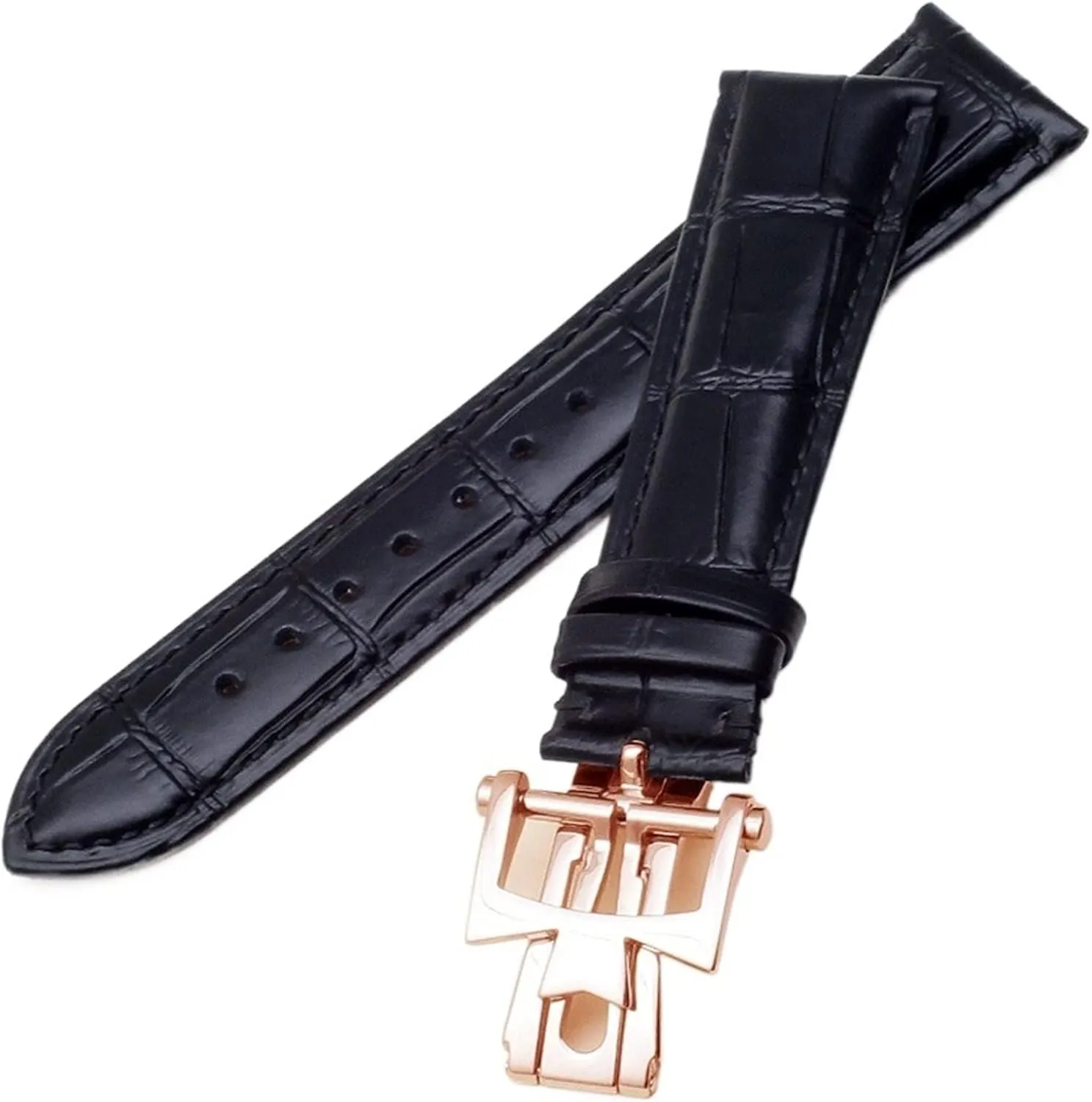 19mm 20mm 21mm 22mm Genuine Leather Watch Band for Vacheron Constantin Patrimony VC Men and Women Black Brown Cowhide Strap (Color : Brown White Silver, Size : 21mm)