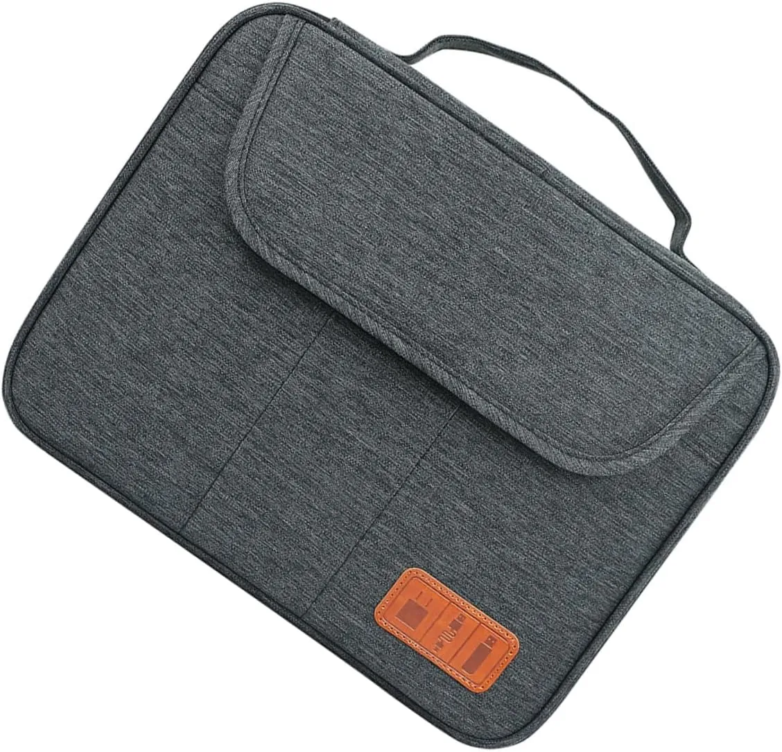 1Pc Multifunctional Electronic Organizer Pouch Double Layer Storage Protective Bag for Travel Design with Elastic Bands for Cables and Accessories