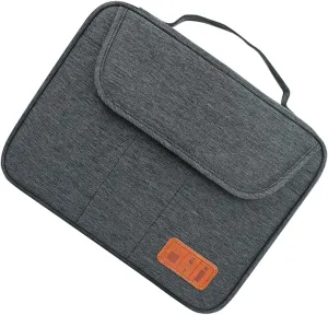 1Pc Multifunctional Electronic Organizer Pouch Double Layer Storage Protective Bag for Travel Design with Elastic Bands for Cables and Accessories