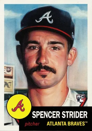 2022 Topps Living Set Baseball #551 Spencer Strider Rookie Card Atlanta Braves - Only 4,718 made!