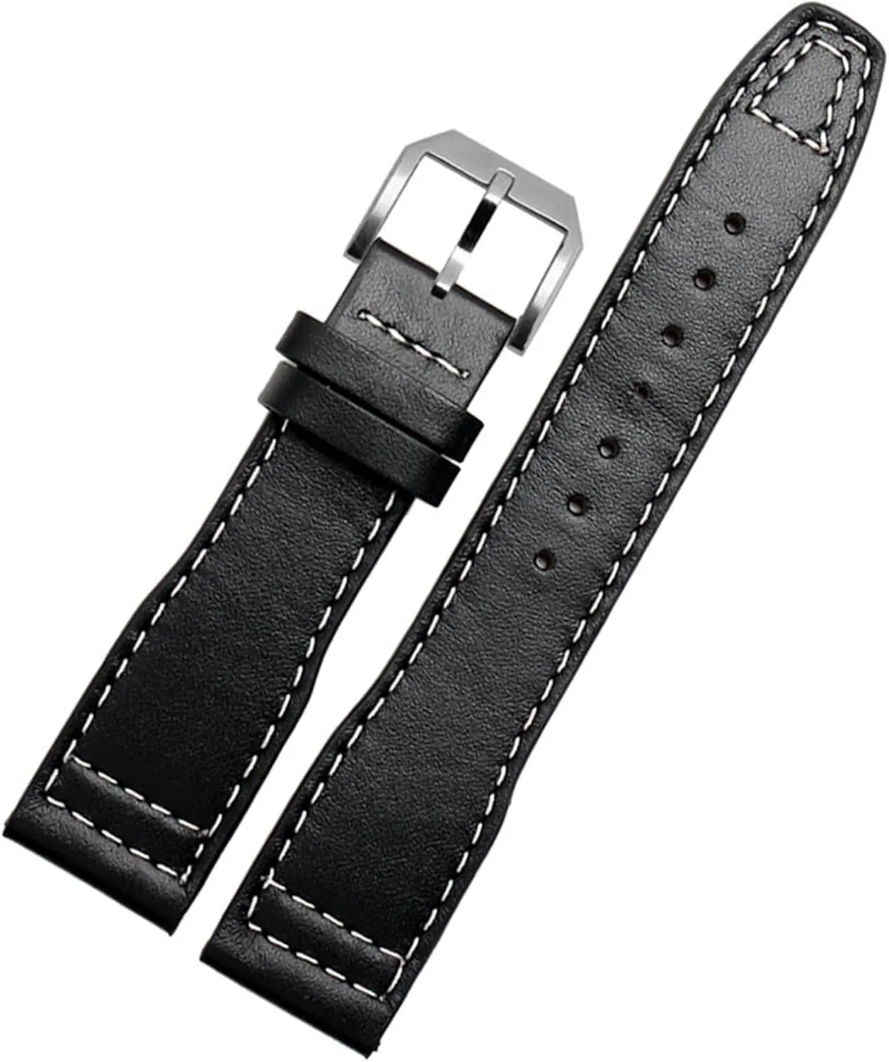 20mm 21mm Brown Black Men Watchband For IWC Pilot Mark XVIII IW327004 IW377714 Watch Strap Calf Genuine Leather Bracelet