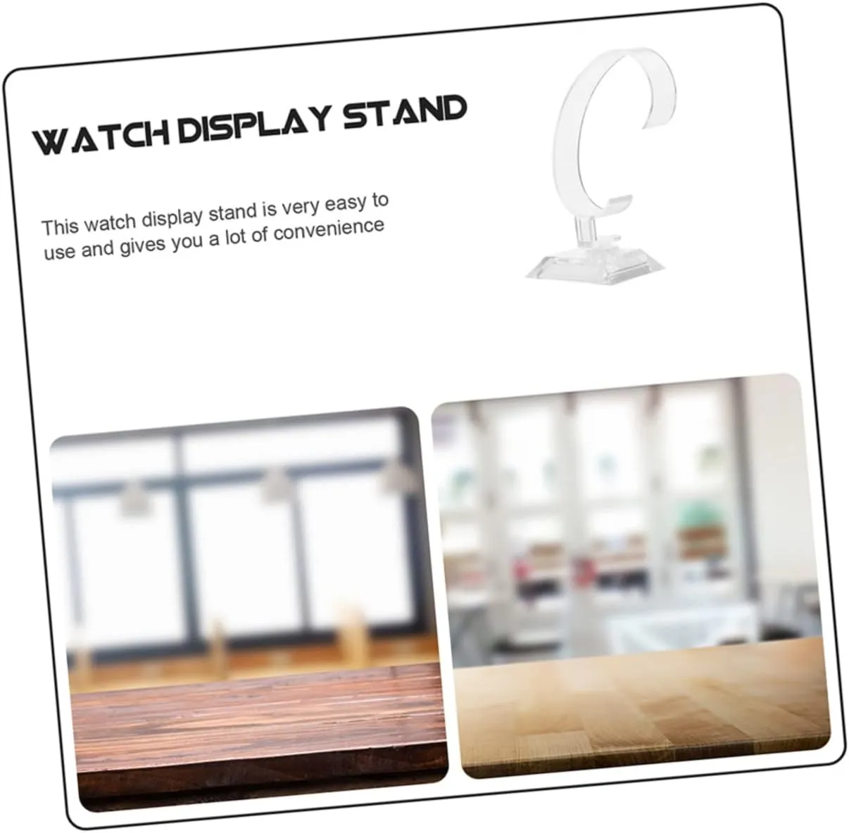 20pcs Clear Plastic Watch Display Stands Jewelry Holder for Bracelets Watches and Necklaces Lightweight and Stable Tabletop Organizer for Retail and Office Use