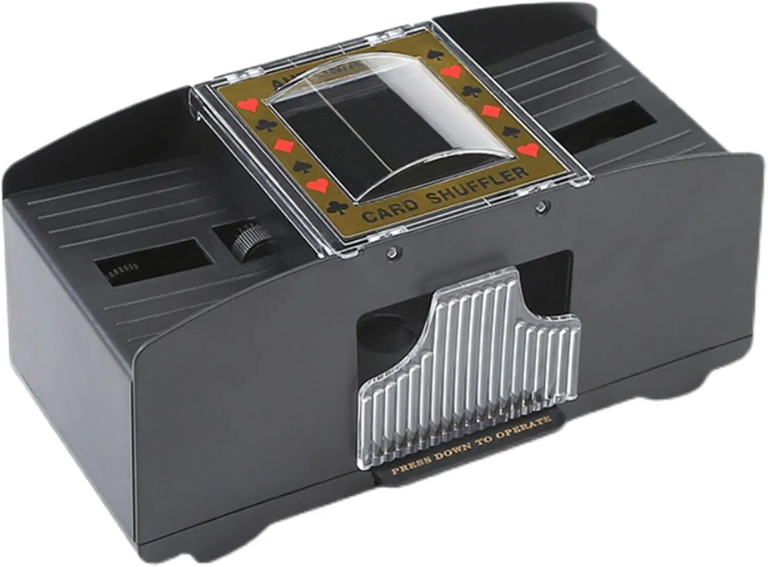 2/4/6 Deck Automatic Card Shuffler Battery Operated Poker Shuffler Machine for Skip-Bo, UNO, Texas Hold'em, Blackjack, Euchre, Phase 10; Casino Card Shufflers Pro (Size : 2 Deck)