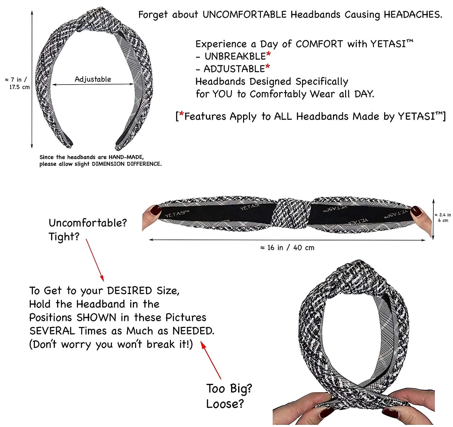 2.5 Inches Thick Brown Leather Headbands for Women Goes with Everything, Knotted Headband is a Fashion Designer Top Knot Head band for Hair Accessories