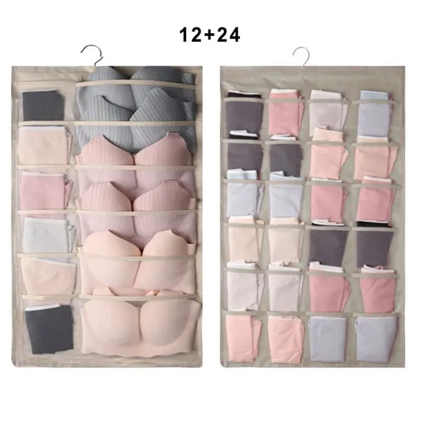 36 Grids Hanging Wardrobe Underwear Garments Organizer