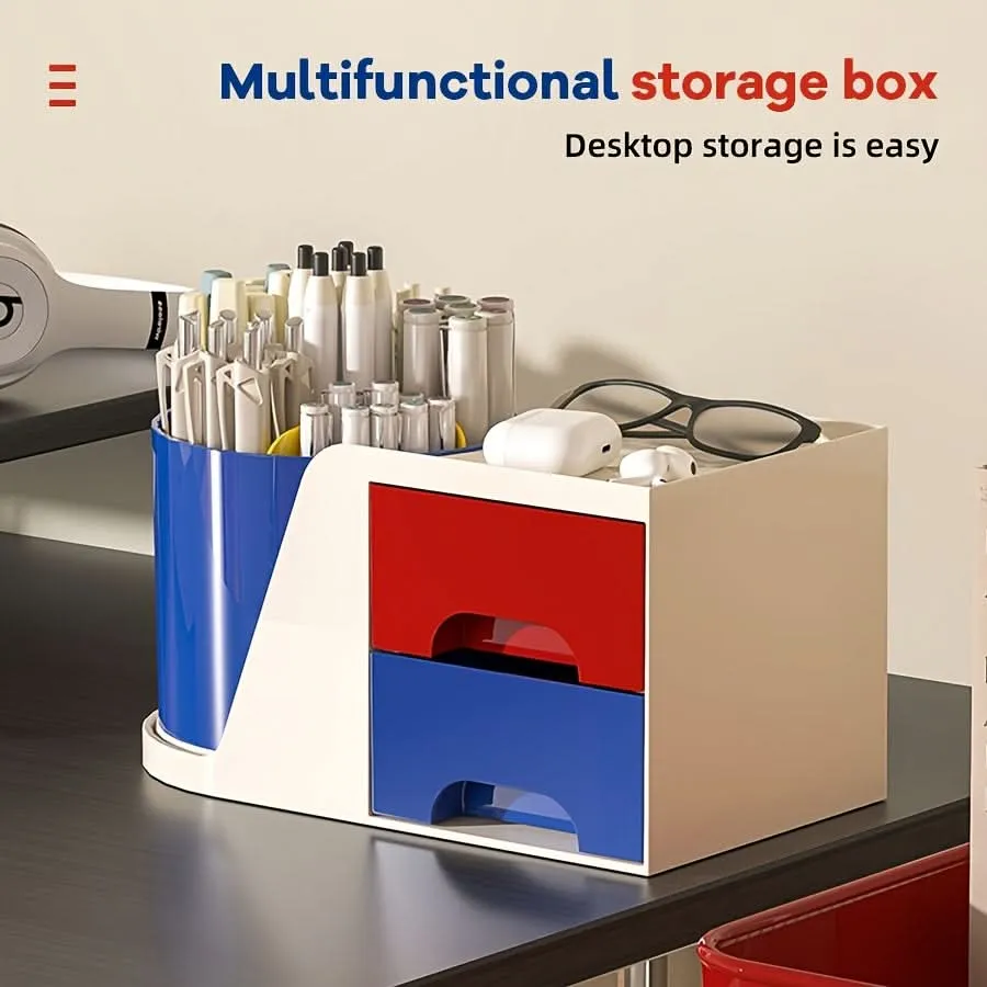 360° Rotating ABS Desk Organizer