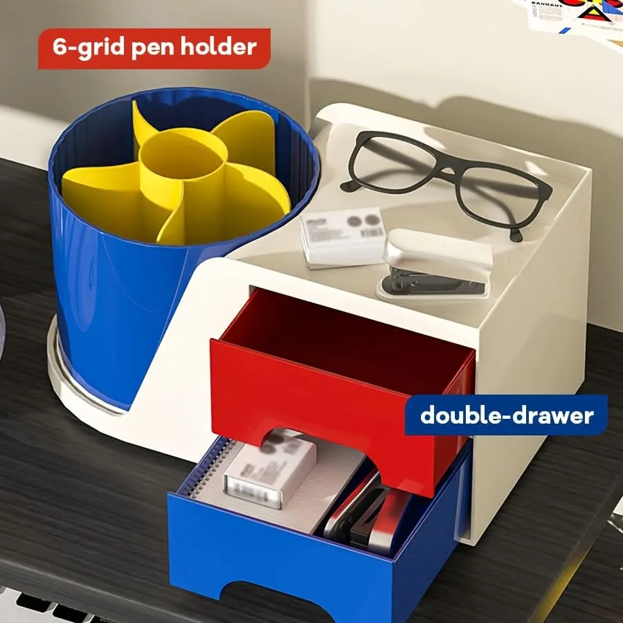 360° Rotating ABS Desk Organizer