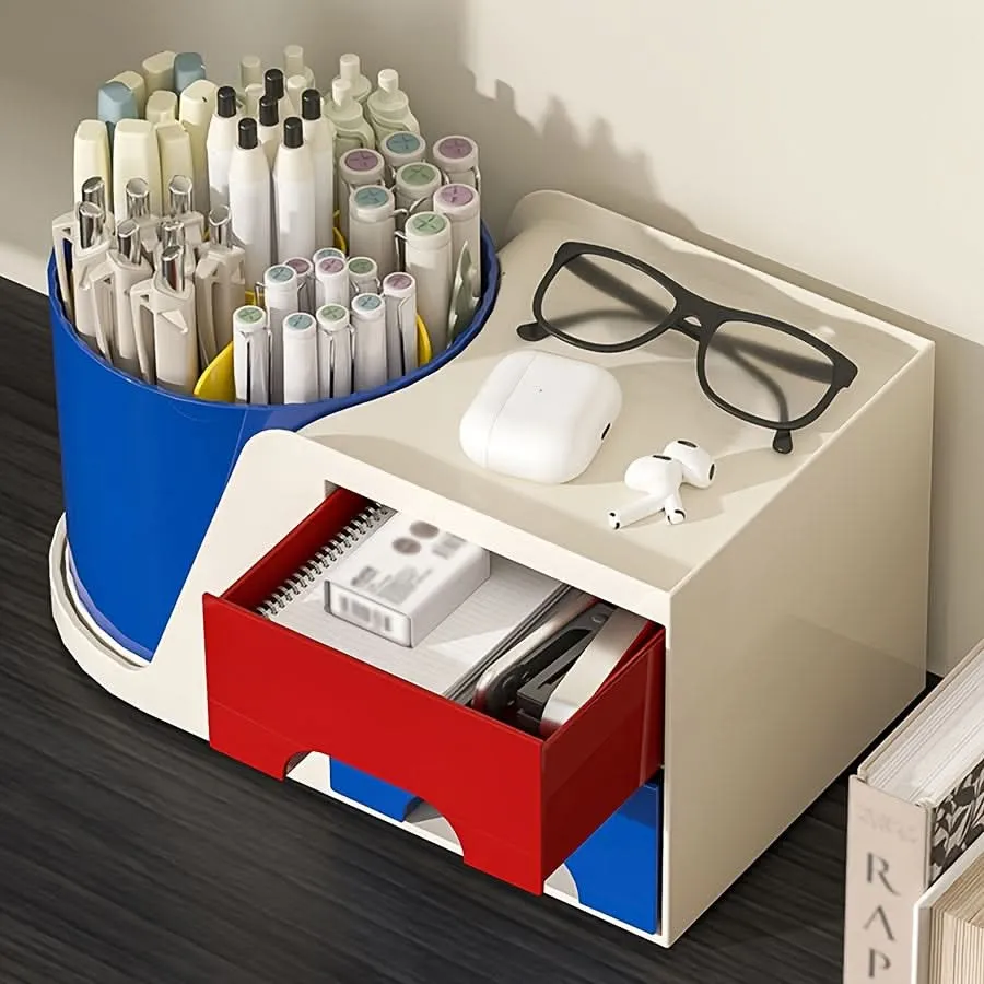 360° Rotating ABS Desk Organizer