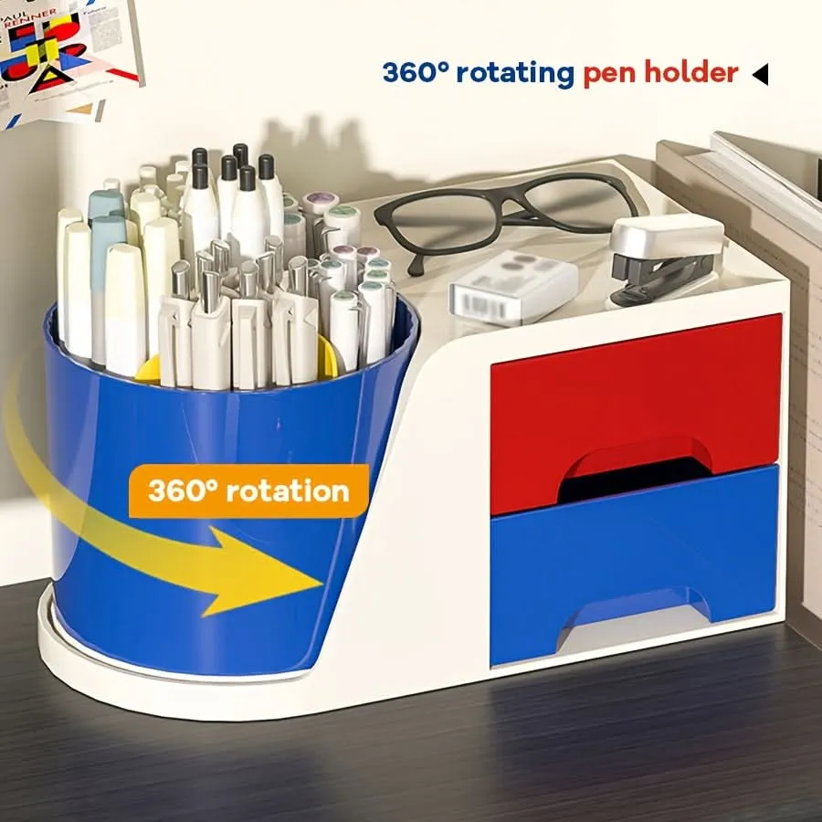 360° Rotating ABS Desk Organizer