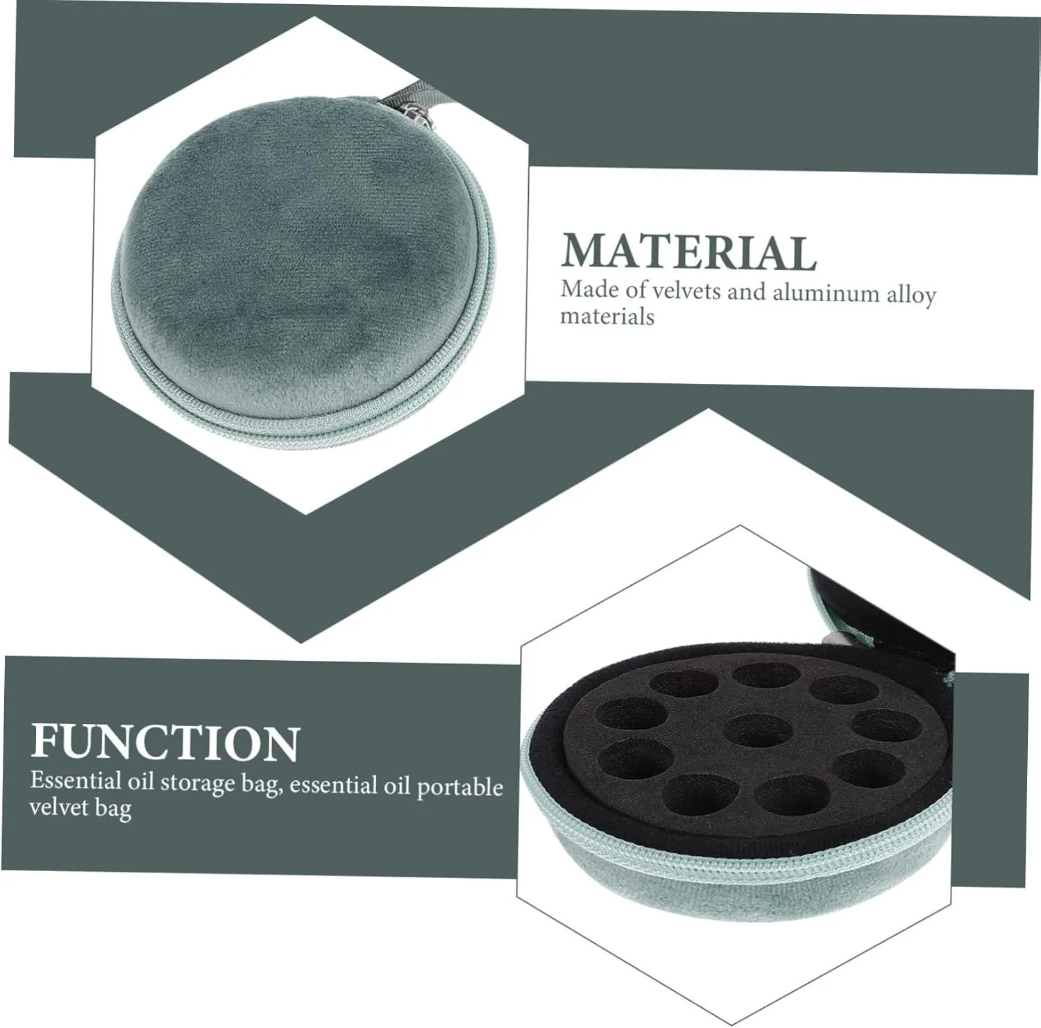 3pcs Essential Oil Storage Pack Perfume Bottles Case Portable Bottles Bag Essential Oil Case Smooth Zipper Easy to Open