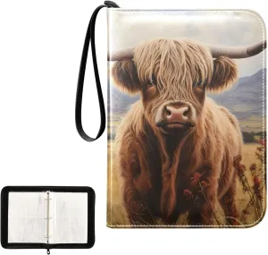 4 Pockets Trading Card Album Holder Book Folder Sports Card Binder Yak Cattle 6 400 Double Side Pockets for 3 Ring Binder Zipper