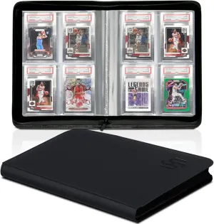 40 Pockets Graded Card Binder, HYMENEX 4 Pocket Slab Binder Toploading PSA Slab Holder Album with PVC Sleeves for Graded Cards Organized