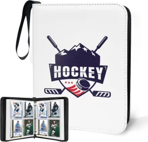 400 Pockets Hockey Card Binder for Trading Cards 2024-2025 Collectors, Portable Waterproof Storage Book With Removable Sleeves, Compatible With Football, Sports Game and TCG Cards