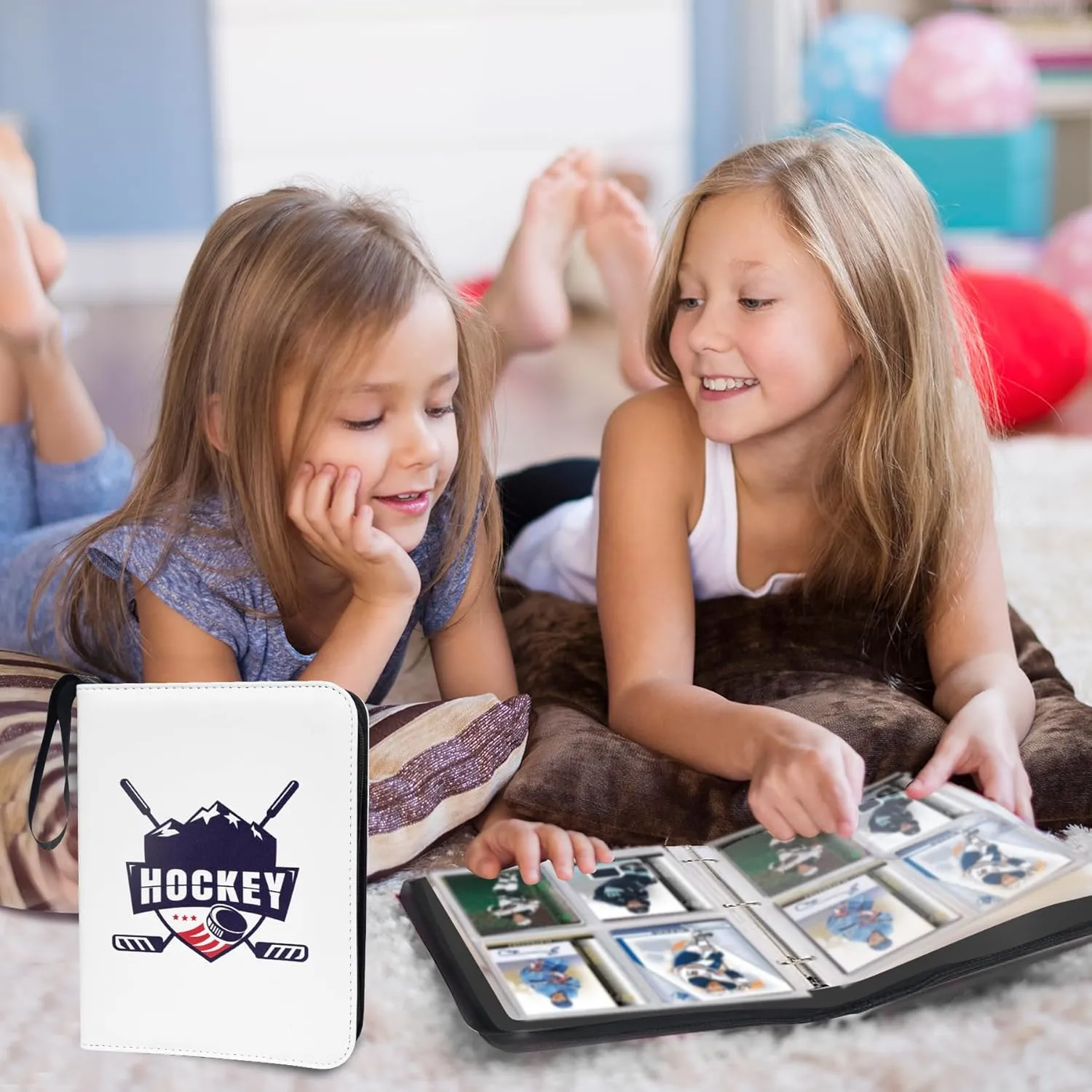 400 Pockets Hockey Card Binder for Trading Cards 2024-2025 Collectors, Portable Waterproof Storage Book With Removable Sleeves, Compatible With Football, Sports Game and TCG Cards