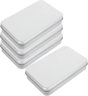 4pcs Storage Box for Tinplate Canister Compact Game Cards Organizer for Photos Souvenirs and Crafts Portable and Sturdy Design