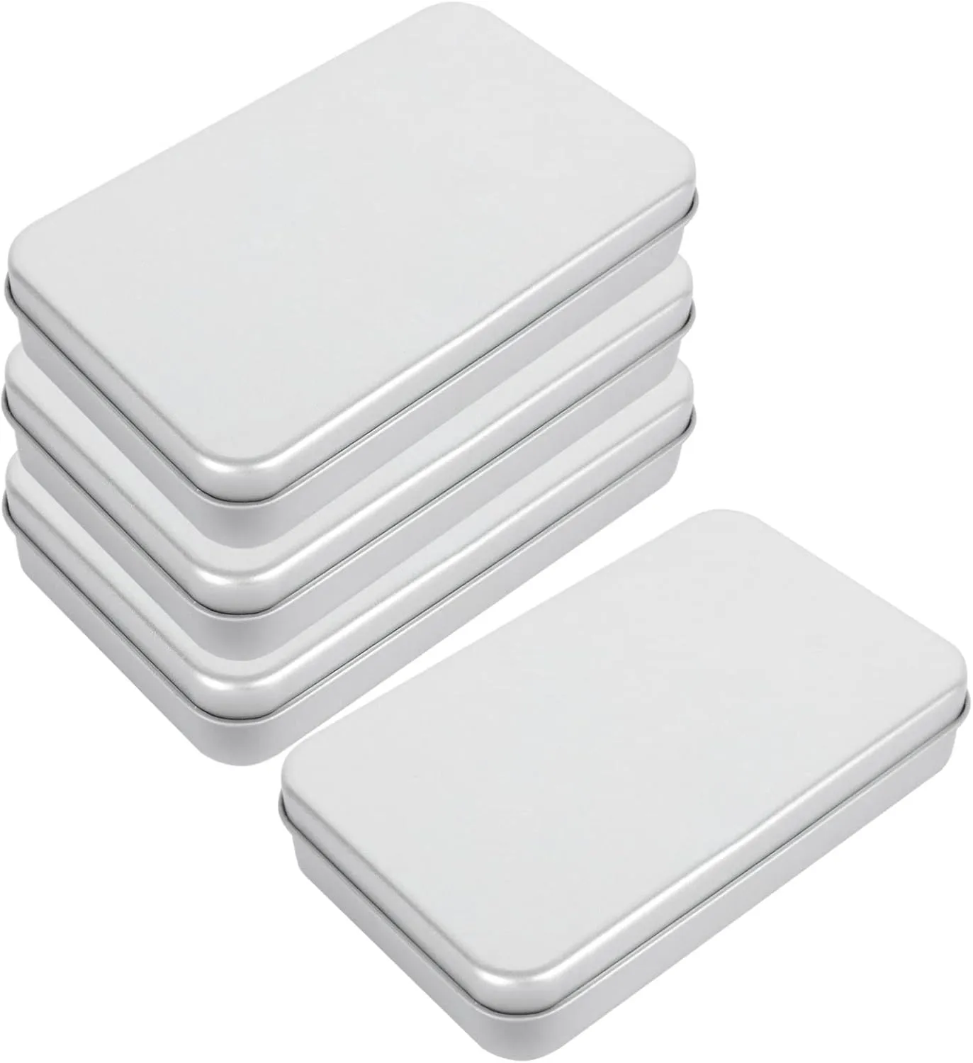 4pcs Storage Box for Tinplate Canister Compact Game Cards Organizer for Photos Souvenirs and Crafts Portable and Sturdy Design