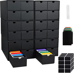 6 Sets Trading Card Storage Boxes, Includes 24-750 CT Boxes & 96 Dividers, 18000  Trading Cards Organizer for Collectible Card Games, Sports Cards, TCG, with Labels & Pen
