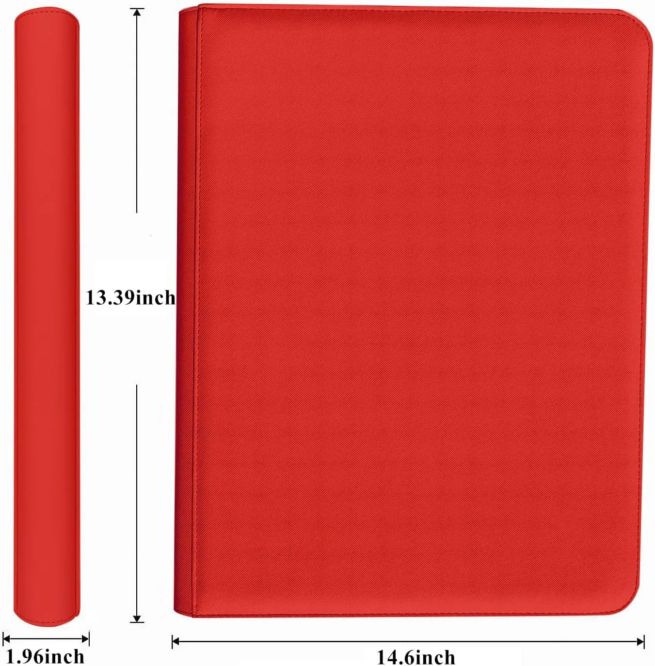 60 Pockets Graded Card Binder, Toploading PSA Slab Holder Album, PU Leather Graded Card Storage Binder, Premium 6 Pocket PSA Card Binder Album with Sleeves (Red)