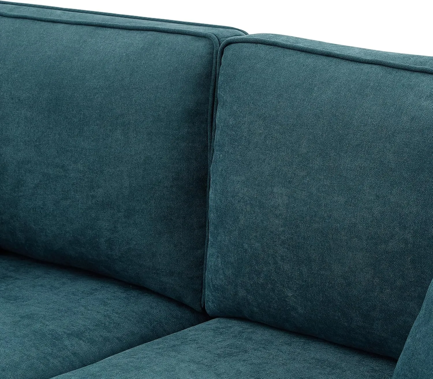 60.8" Chenille Velvet Chesterfield Loveseat 2 Seater Couch Nailhead Trim Rolled Arm Turned Legs for Small Living Room Bedroom Apartment Traditional Design Sofa Lake Green