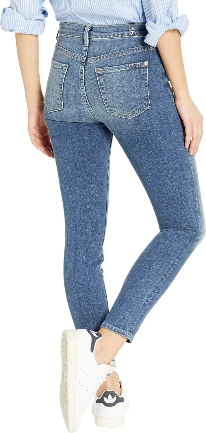 7 For All Mankind Women's Ankle Skinny High Rise Jeans