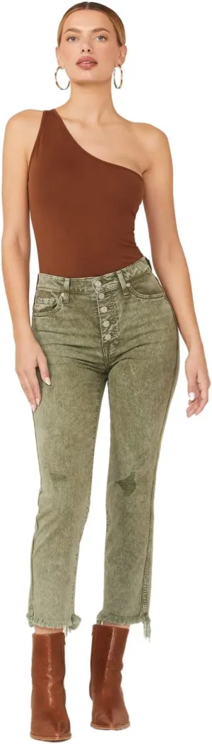 7 For All Mankind Women's High Waist Cropped Straight Jeans