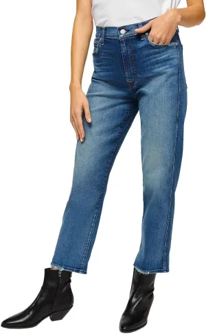 7 For All Mankind Women's High Waist Cropped Straight Jeans