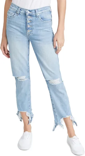 7 For All Mankind Women's High Waist Cropped Straight Jeans