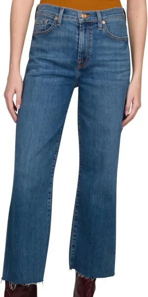 7 For All Mankind Women's Wide-Leg Crop Jeans in Alexa