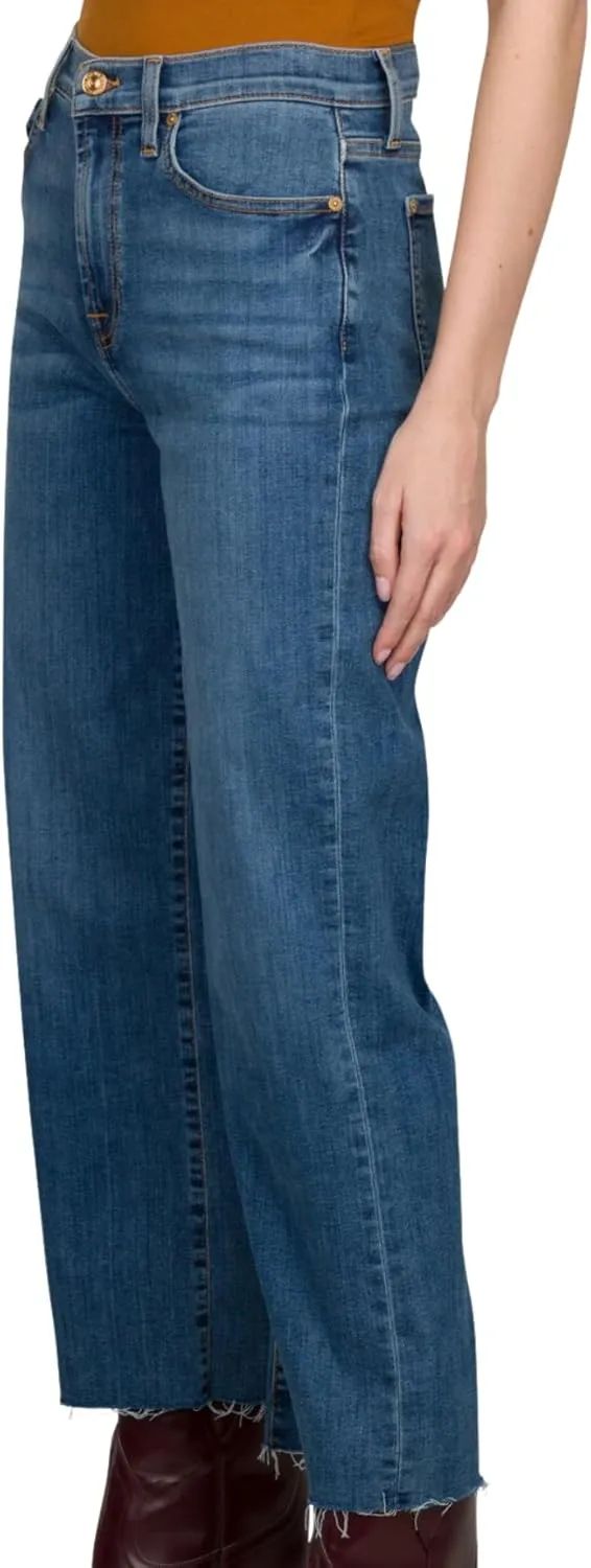 7 For All Mankind Women's Wide-Leg Crop Jeans in Alexa