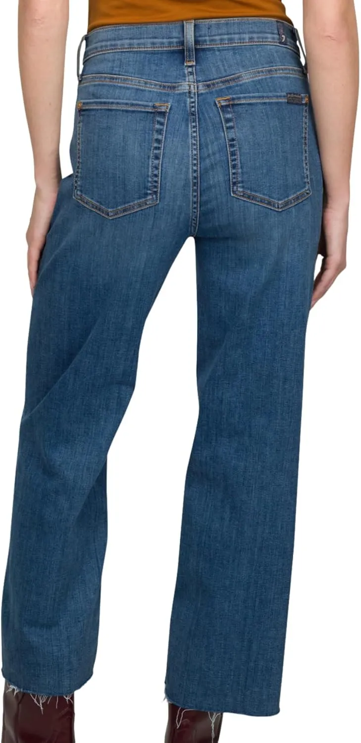 7 For All Mankind Women's Wide-Leg Crop Jeans in Alexa