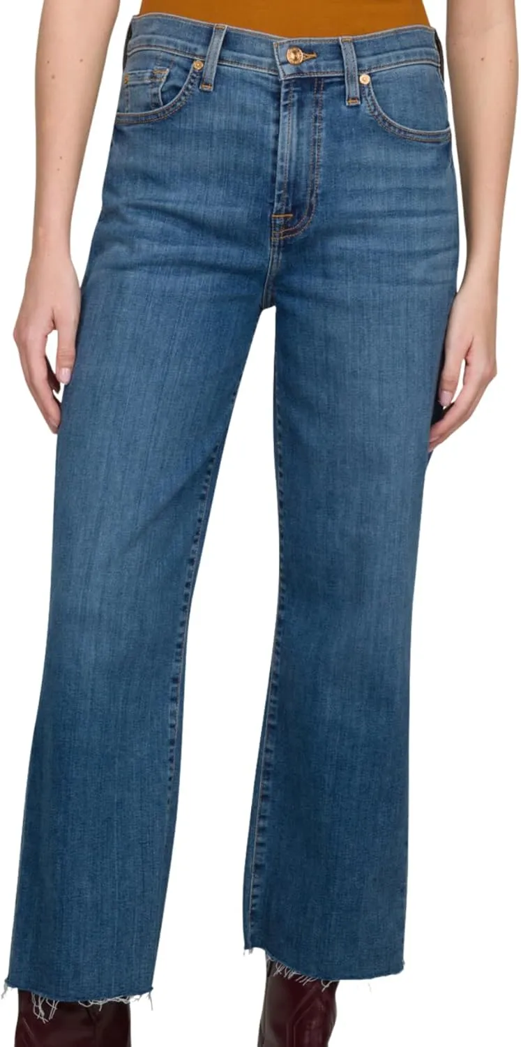 7 For All Mankind Women's Wide-Leg Crop Jeans in Alexa