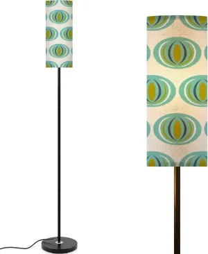 70s Retro repeat Seamless Pattern 60s 70s Retro style Aesthetic Modern Floor Lamp Minimalist Standing Lamps for Living Room LED Corner Lamp Remote Control Metal Pole Lamp for Bedroom, Reading