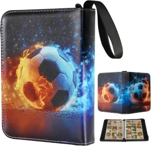 9-Pocket Card Binder - 990-Pocket Trading Card Binder with 55 Removable Double-Sided Sleeves, Collectible Trading Card Albums for Sports Cards, Game Cards, Top Loader Binder - Football