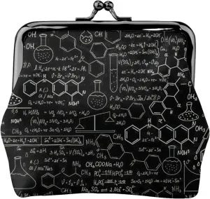 Abstract Science Chemistry Illustration 3D print Coin Purse with Kiss Lock Buckle Small Change Purse Card Holder Coin Pouch for Women