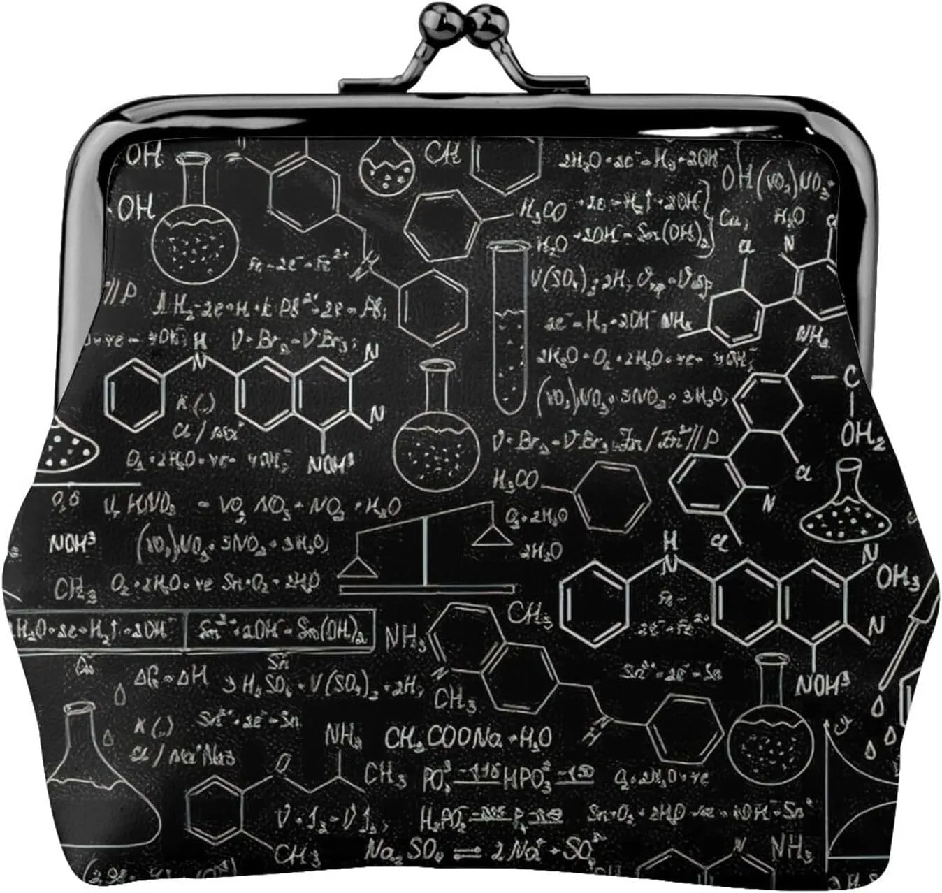Abstract Science Chemistry Illustration 3D print Coin Purse with Kiss Lock Buckle Small Change Purse Card Holder Coin Pouch for Women