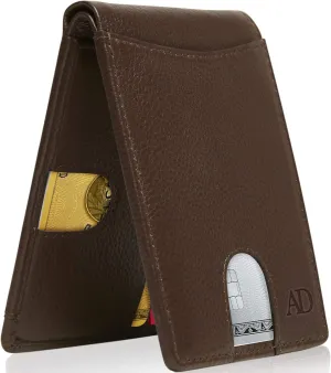 Access Denied Bifold Wallets For Men Slim Wallet - Leather RFID Minimalist Front Pocket Mens Wallet Credit Card Holder