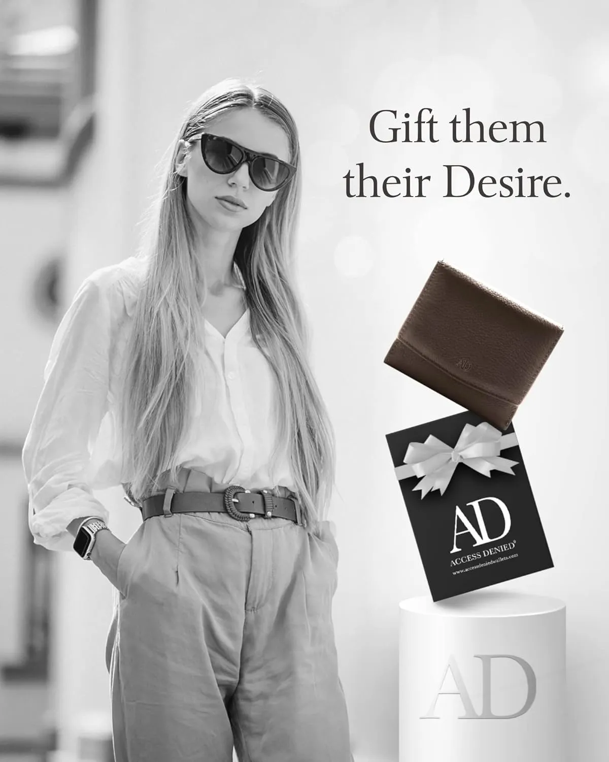 Access Denied REAL LEATHER Small Wallets For Women - Compact Ladies Credit Card Holder With Coin Purse RFID Holiday Gifts For Her
