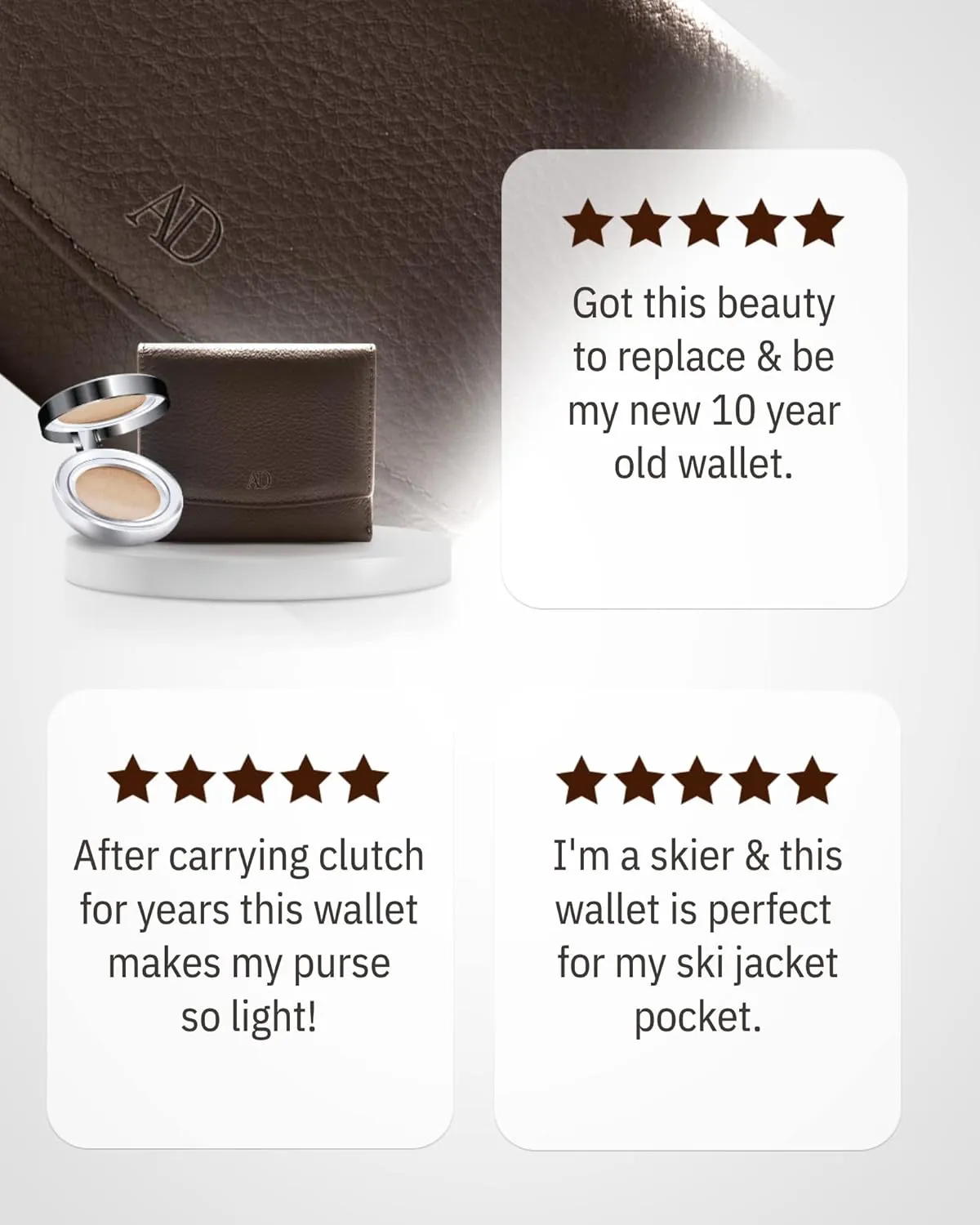 Access Denied REAL LEATHER Small Wallets For Women - Compact Ladies Credit Card Holder With Coin Purse RFID Holiday Gifts For Her