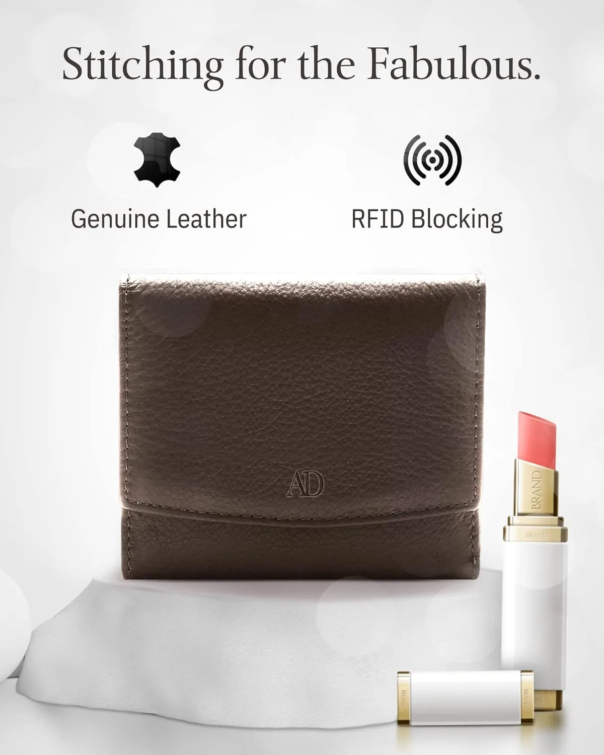 Access Denied REAL LEATHER Small Wallets For Women - Compact Ladies Credit Card Holder With Coin Purse RFID Holiday Gifts For Her